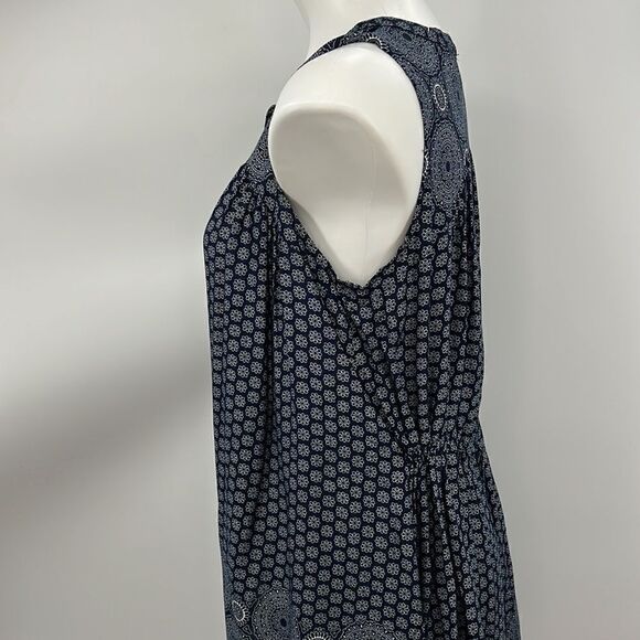 Umgee small floral print sleeveless hi lo cotton blend top - Picture 3 of 7